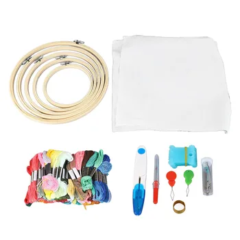  Стартовый набор для вышивания Многоцелевые полные инструменты Практичные 100 цветных ниток Набор ниток для вышивания для DIY Ремесло для взрослых