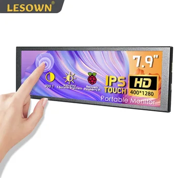 LESOWN 6.9 7.9 дюймов Дополнительный монитор с длинным сенсорным экраном HDMI для RPI 1280x400 бар ЖК-дисплей Мониторинг температуры ПК Aida64