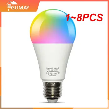 1 ~ 8 шт. Tuya Wifi / Smart Bulb Alexa Светодиодная лампа E27 RGB Умные лампы 110 В 220 В Умные лампы для Assisatnt Smart