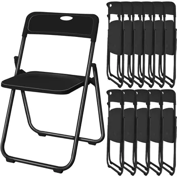 Sintuff 12 шт. Пластиковый складной стул Стальные складные обеденные стулья Складные стулья Bulk Fold Up Event Chair Portable Commerci