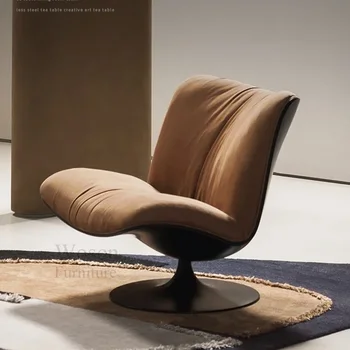 Высококачественный итальянский акцентный стул для гостиной и отдыха Роскошный одноместный вращающийся стул с современным дизайном