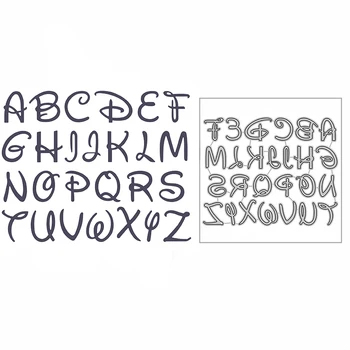  Новый причудливый алфавит ABC Craft Пресс-форма для тиснения 2021 Металлические режущие штампы для DIY Декоративный альбом для скрапбукинга Открытка без марок