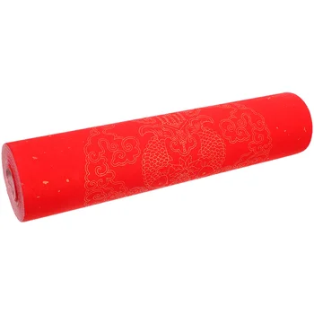 1 Рулон бумаги для китайской каллиграфии Чистый свиток для рисования Новогодняя пишущая красная бумага