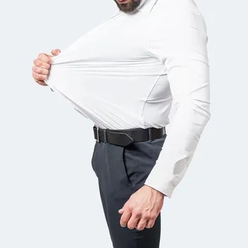 Осень новая эластичная негладная мужская деловая повседневная эластичная рубашка с длинными рукавами однотонная рубашка 남방셔츠 남자 camisas hombre