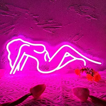 сексуальная женщина неоновая вывеска женское тело неоновая вывеска со светодиодной подсветкой женского тела в розовом цвете для спальни бар отель свадебная вечеринка светодиодная неоновая вывеска