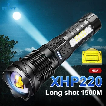 Белый лазер Super XHP50 Мощные светодиодные фонарики USB Перезаряжаемый фонарик Тактический фонарик Высокая масштабируемость Кемпинговые ручные фонари