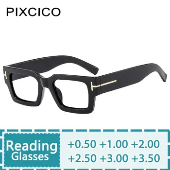 R57048 Леди Люкс Бренд Дизайн Заклепки Очки Для Чтения Диоптрия +0,50 ~ + 3,50 Мужская мода Квадратные пресбиопические очки