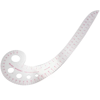 3X 11,8 дюйма длинный пластиковый прозрачный французский линейка кривых сплайн