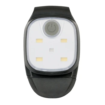LED Clip Фонарик 4 режима освещения USB Перезаряжаемый зажим на фонарь Предупреждение о безопасности Ходовые огни для ночной ходьбы