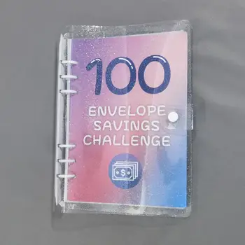 Envelope Binder Savings Challenge Visual Savings Tracker 100-дневный набор Envelope Challenge Kit Fun Easy Money Saving Binder на 2023 год