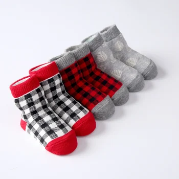 Sanlutoz Baby Boys Короткие носки Мода Plaid Носки для новорожденных Хлопок Детские носки Наборы 3pcs Casual