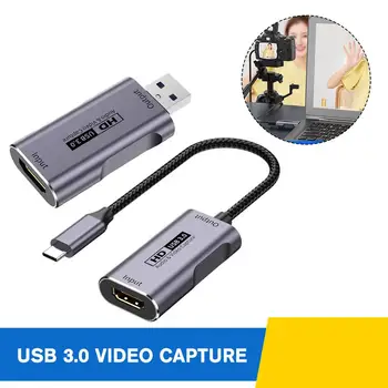 Для PS5 Игровая зеркальная камера 4K HD Вход 1080P60 Компоненты записи Оборудование для захвата живого видео Компьютер USB3.0HD Карта и C8I9