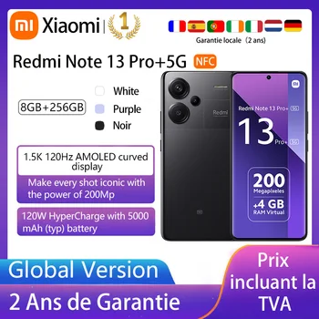 Смартфоны Xiaomi Redmi Note 13 Pro Plus 5G Камера NFC 200 МП с Be, экран Alimed Incurver 120 Гц, 120 Вт HyperCharge, местная гарантия, глобальная версия
