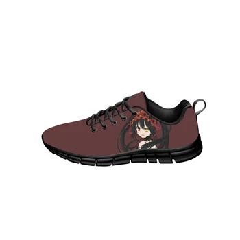 Горячее аниме Свидание в прямом эфире Tokisaki Kurumi Мужские женские подростки Мода Повседневная обувь Холст Бегущая 3D-печатная обувь Легкая обувь