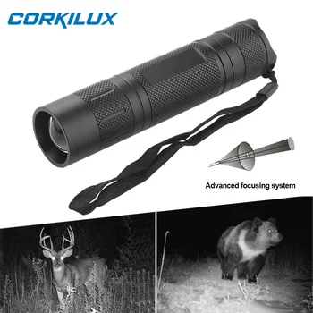 CORKILUX Инфракрасный ИК 850 нм 940 нм Светодиодный тактический фонарик ночного видения Zoom IPX6 Водонепроницаемый фонарик 18650 Батарея Охотничий фонарь