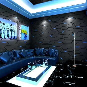 KTV Обои Обои 3D Стереоскопическая технология Интернет-кафе Фон Живая тема Киберспорт Украшение отеля Настенное покрытие