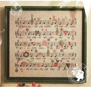 Набор для вышивания крестом, хлопчатобумажная нить, любовный замок, строчка на холсте, классическая рождественская песня посоха