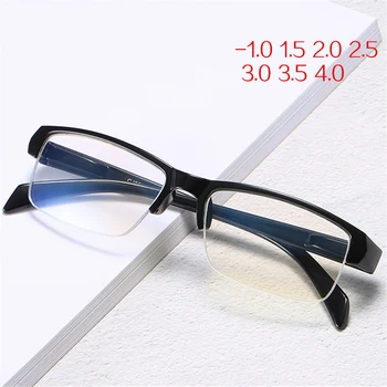 NYWOOH Готовые очки для близорукости Женщины Мужчины Близорукие очки Очки в полуоправе по рецепту -1.0 1.5 2.0 2.5 3.0 3.5 4.0