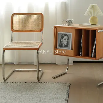 Современные креативные стулья для гостиной Деревянная спинка Расслабляющие стулья для гостиной Ротанг Бытовая сандалия Домашняя мебель WZ50KT