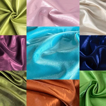 Высококачественная блестящая стеклянная шелковая льняная ткань по метру для платьев одежда швейная мода блеск фантом провисающая ткань однотонная