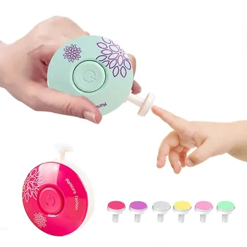 Электрический детский триммер для ногтей Набор для ухода за новорожденным Набор для маникюра Детский полировщик ногтей Инструмент Триммер Набор для резки ногтей для младенцев