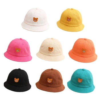 2024 Новая шляпа Baby Fisherman Шляпа с широкими полями для малышей Девочки Мальчики Солнцезащитный чепчик для младенцев Шляпа Детские аксессуары Гибкая шляпа
