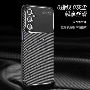 Для Samsung Galaxy M34 Чехол Роскошный силиконовый Fundas Protector Резиновый мягкий чехол из углеродного волокна Чехол для телефона Samsung M34 Чехол Galaxy M34