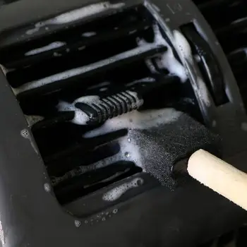  Щетка для вентиляции автомобильного кондиционера Щетки для детализации салона Инструмент для чистки автомобиля Моющаяся губчатая щетка R2LC