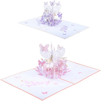 Up Открытка Поздравительная открытка с дизайном бабочки,Ручная работа 3D Открытки с бабочками День рождения День матери