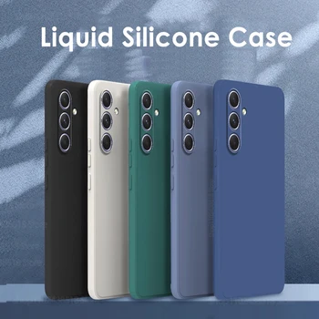Жидкий силиконовый чехол для телефона для Samsung Galaxy S23 S22 S21 Ultra Plus A53 A54 A14 A13 A12 A32 5G Противоударный бампер Жесткий чехол