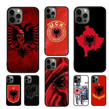Чехол для мобильного телефона с флагом Албании для iPhone 15 14 12 13 mini 11 Pro MAX XR XS apple 6 7 8 Plus SE2020 Coque