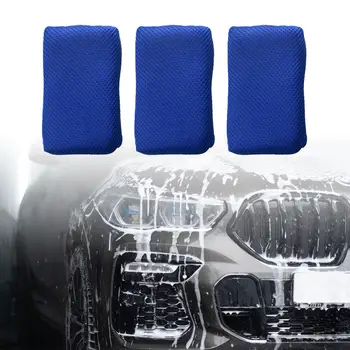 3 шт. Автомобильные губки для стирки Многоразовые абсорбирующие восковые принадлежности для чистки автомобилей Многоцелевая сотовая двусторонняя губка