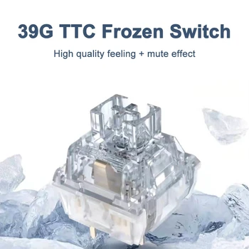 TTC Frozen Switch V2 Бесшумные механические переключатели клавиатуры Линейные 39 г 3-контактные RGB Прозрачные пользовательские аксессуары Геймерская клавиатура
