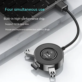 концентратор usb2.0 четырехпортовый USB-док-станция концентратор удлинитель ноутбука от одного до четырех USB-разветвитель для MacBook Pro iPad Pro Samsung USB-концентратор