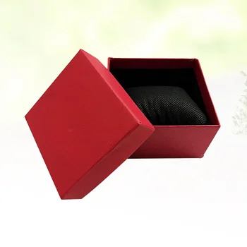  Держатель коробки для часов Нетканый материал Подушка Органайзер Коробка для хранения Ювелирные изделия Браслет Хранение Подарочный чехол (случайный цвет)