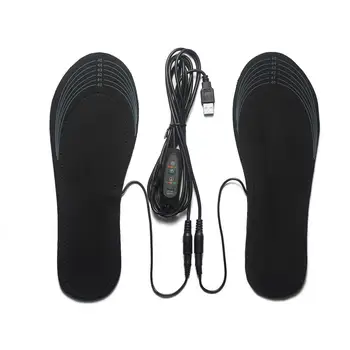 1 пара Электрические стельки с подогревом Контроль температуры Разрезаемый Многоразовые USB-нагревательные стельки Грелка для ног для взрослых