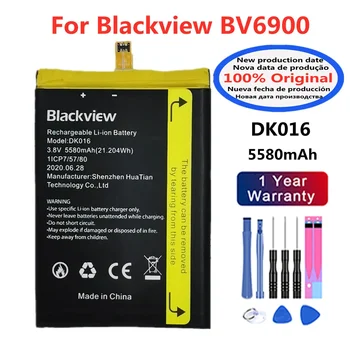  Высокое качество 5580 мАч DK016 100% оригинальный аккумулятор для аккумулятора Blackview BV6900 Battery Номер отслеживания батареи + инструменты