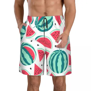 Арбуз 3D-печать Летние мужские шорты Пляжные гавайский стиль отдыха Кулиска Домашние шорты