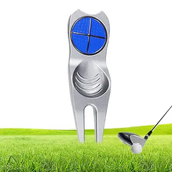 Магнитный инструмент для гольфа Divot Металлический инструмент для ремонта газона для гольфа Маркер для мяча для гольфа Портативные аксессуары для гольфа из цинкового сплава для женщин