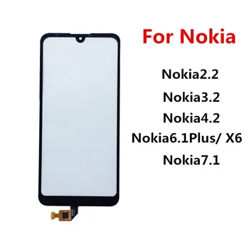 Внешний экран для Nokia 2.2 3.2 4.2 7.1 6.1 Plus Дигитайзер Датчик Передняя сенсорная панель ЖК-дисплей Стеклянная крышка Ремонт Замена деталей