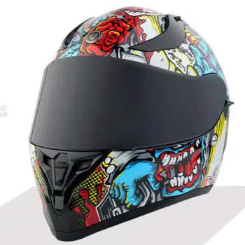 TORC T18 высококачественный полнолицевой шлем с двойным козырьком из АБС-пластика, для высокопрочного защитного шлема для гоночных и шоссейных мотоциклов