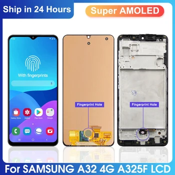 AMOLED для Samsung Galaxy A32 4G ЖК-дисплей Замена сенсорного экрана для Samsung A32 дисплей A325F A325M A325N ЖК-дисплей с рамкой