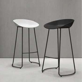 Водонепроницаемые стулья для лаунж-бара Современный высококачественный металлический дизайн Скандинавский стул Белый Удобная барная мебель Taburete Alto