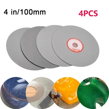  Плоские круги с алмазным покрытием Лапчатые шлифовальные полировальные диски Прочные электроинструменты с алмазным покрытием 4шт 4