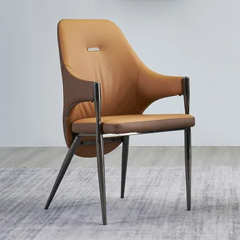 Итальянский минималистичный домашний обеденный стул современный, простой стул с мягкой спинкой