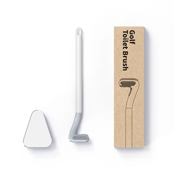 Golf Силиконовая ершик для унитаза Туалетная щетка с длинной ручкой Резиновая ершик для унитаза для ванной комнаты Гибкая насадка щетки TPR для чистого унитаза