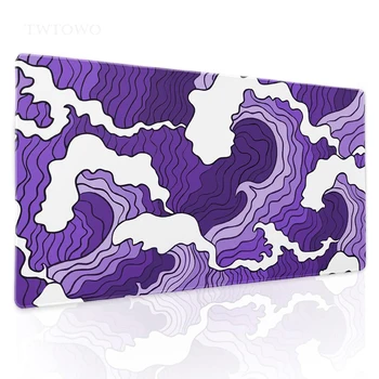 коврик для мыши Gaming Purple Waves XL Home Новый пользовательский коврик для мыши XXL MousePads Офисный ковер Натуральный каучук Ноутбук Настольный коврик для мыши