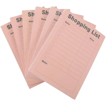 6 Книги портативного еженедельного списка продуктов Блокнот Блокнот для заметок по планированию покупок Блокнот для списка продуктов