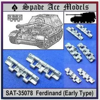 Модели Spade Ace SAT-35078 Металлическая гусеница в масштабе 1/35 для Германии Ferdinand (ранний тип)