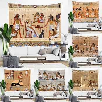 Древнеегипетский гобелен Ретро Украшение для спальни Богемный дом Этнический декор Гостиная Настенные картины